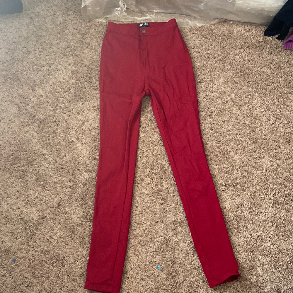 Red jeggings